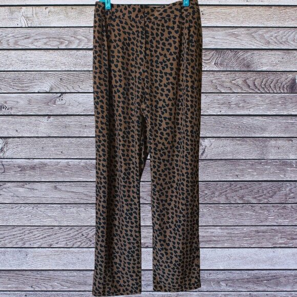 Bar III Women's Medium Animal Print Lightweight Pleated Pants - Picture 1 of 5